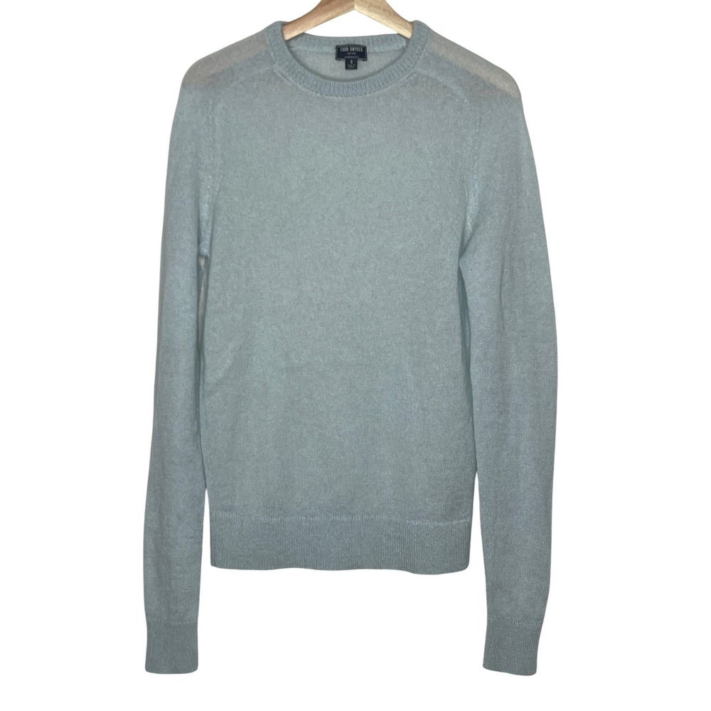 Todd Snyder Kid Mohair Merino Wool Crewneck Sweater Light Blue Mens Small